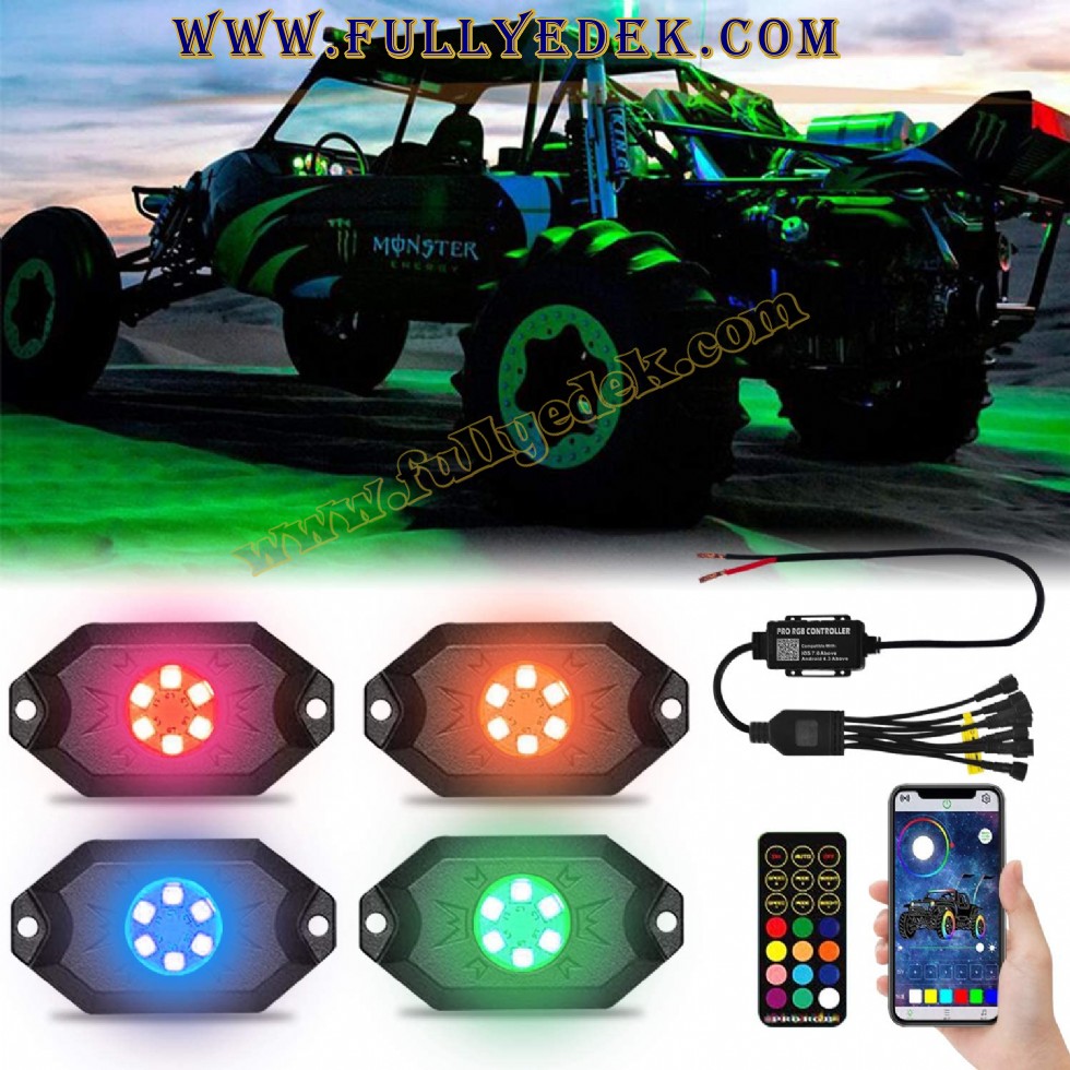 Araba Tekerlek Rgb Aydınlatma Oto Lastik Işığı Offroad Kaya Işığı