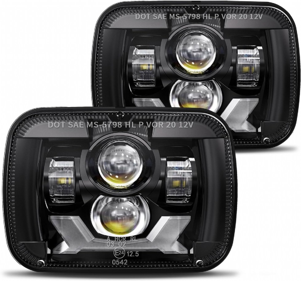 Kodu: 711 - Hwstar 2022 5x7 7x6 Led Farlar Jeep Ford Toyota Nissan ‎far Işıkları Süper Parlak